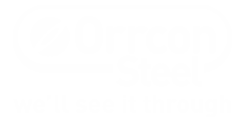 Orrcon Steel Logo in White