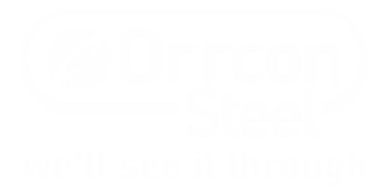 Orrcon Steel Logo in White