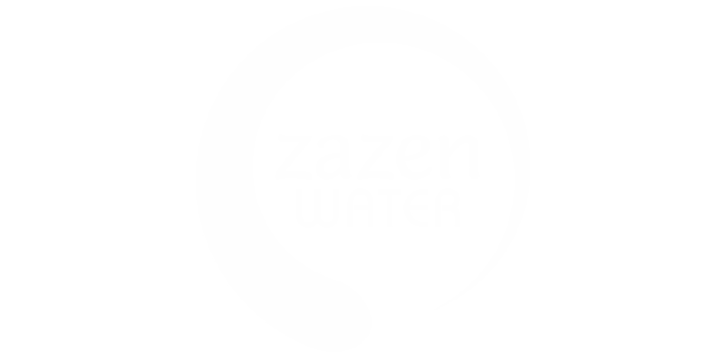 Zazen Water Logo in White