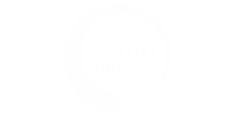 Zazen Water Logo in White